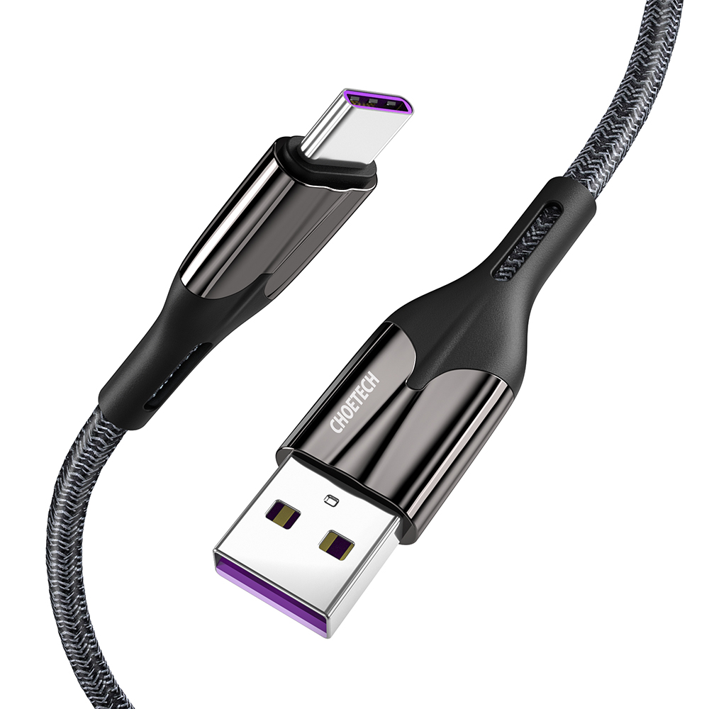 Choetech 1.2m USB-A to type-c HUAWEI 5A nylon braid cable
